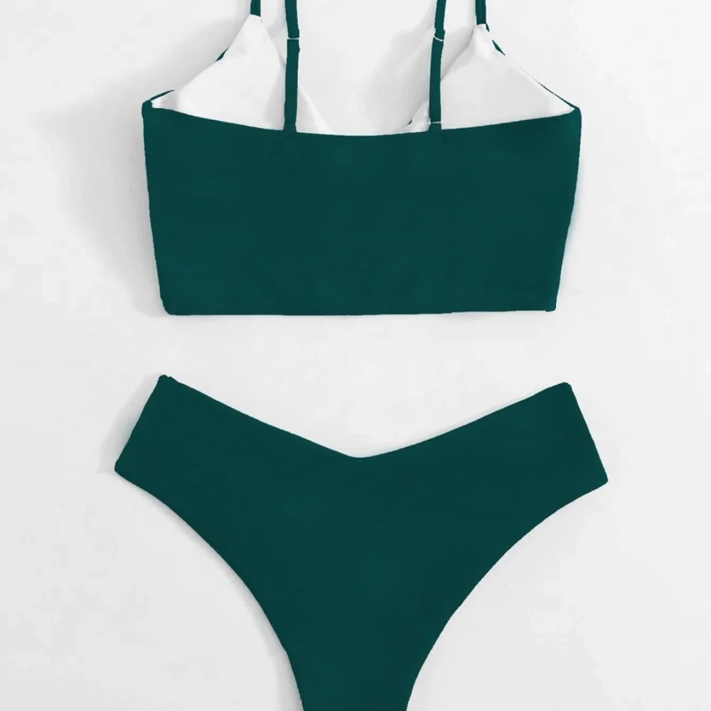 Dark green V neck bikini swim suit sexy Cheeky beach - Picture 9 of 16